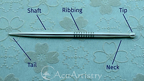 design of a Teishin a type of needle used for acupressure in Japan