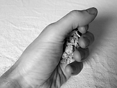 Moxibustion rolling technique holding the floss