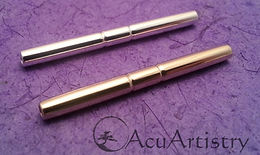 AcuArtistry handmade silver and gold guide tube for easy insertion of acupuncture needles