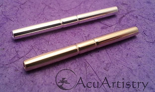 Gold and silver acupuncture guide tubes