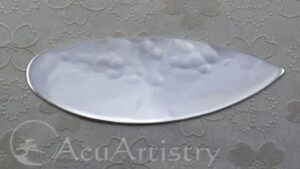 Hand hammered silver chokishin acupuncture tool
