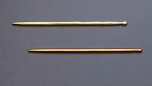 Handmade small silver and copper teishin