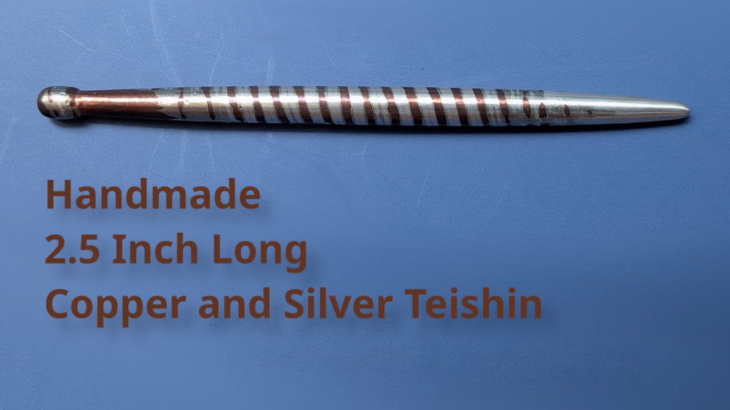 copper and silver spiral teishin